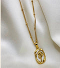 Anti Tarnish Rose themed Necklace