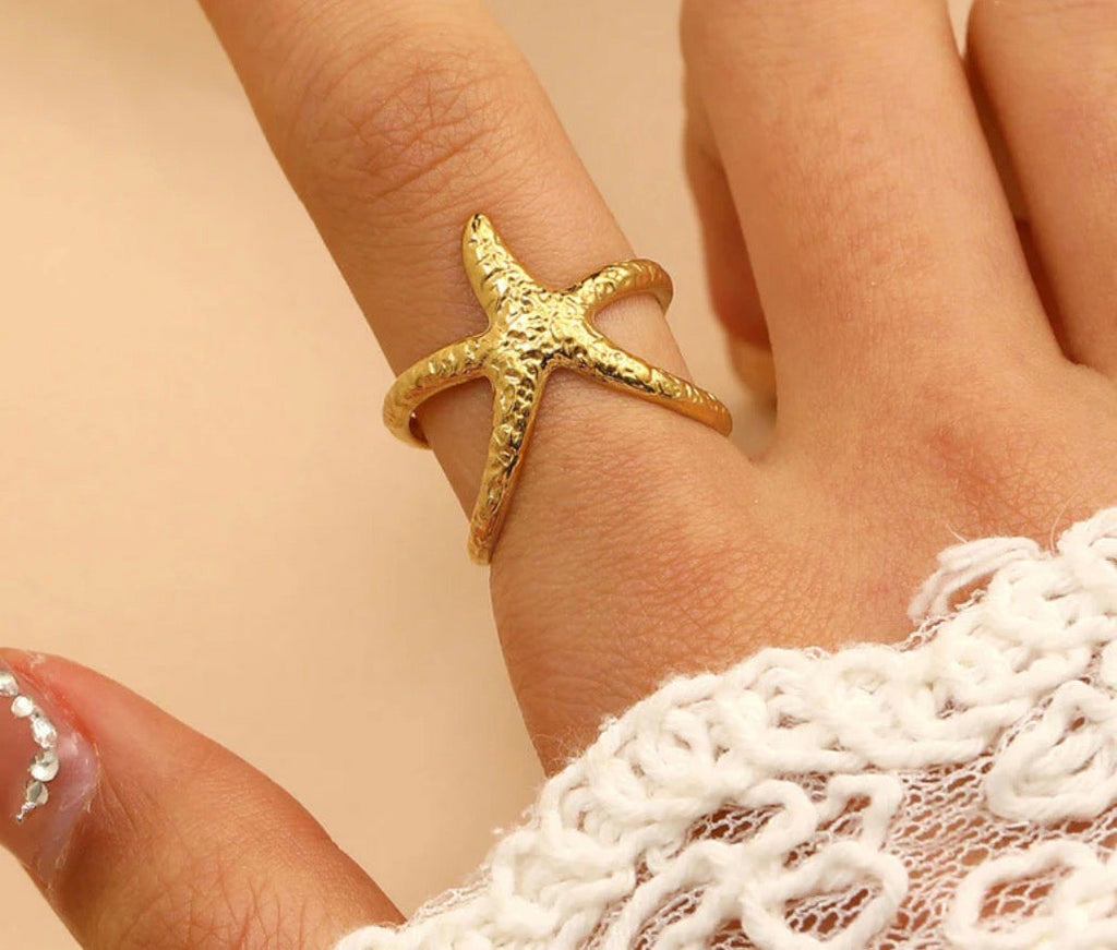 Anti Tarnish Star Themed Contemporary Adjustable Ring