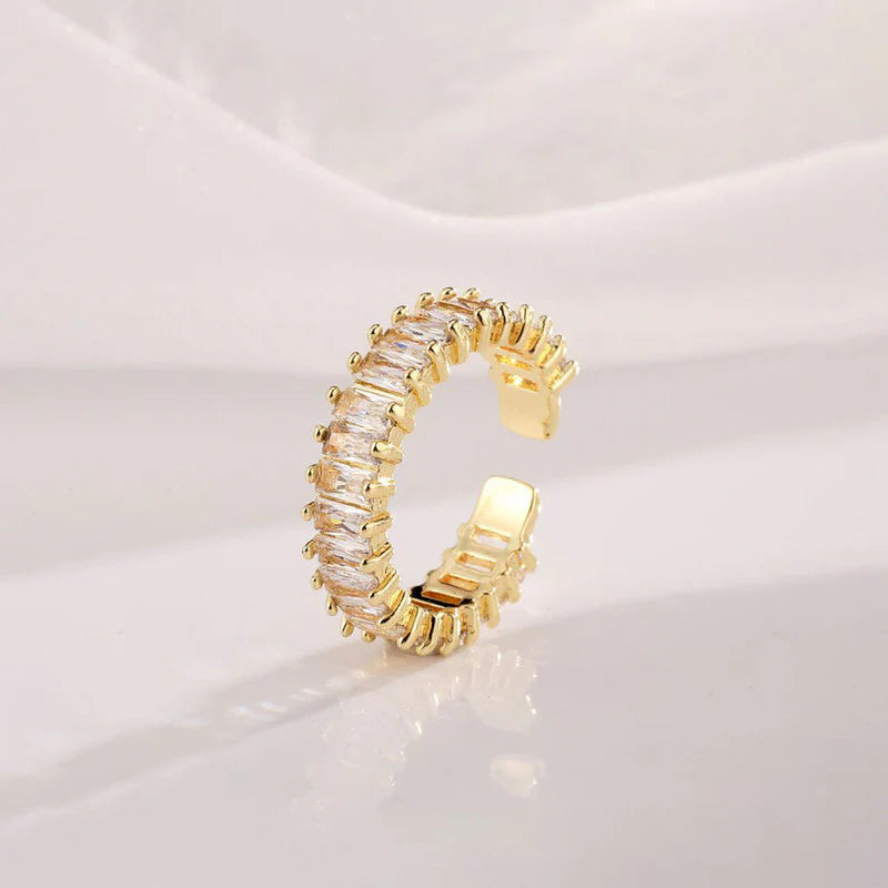 Anti Tarnish White Adjustable Finger Ring For Women