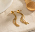 Anti Tarnish Stainless Steel Contemporary Tassel Earrings
