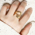 Anti Tarnish Contemporary Adjustable Finger Ring