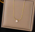 Anti Tarnish Tear Drop CZ Pendant Necklace