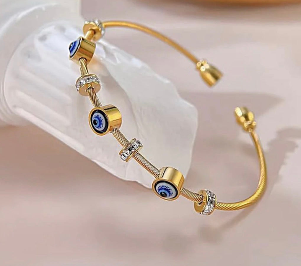 Anti Tarnish Evil Eye Bracelet