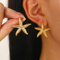 Gold-Plated Anti Tarnish Star Shaped Stud Earrings