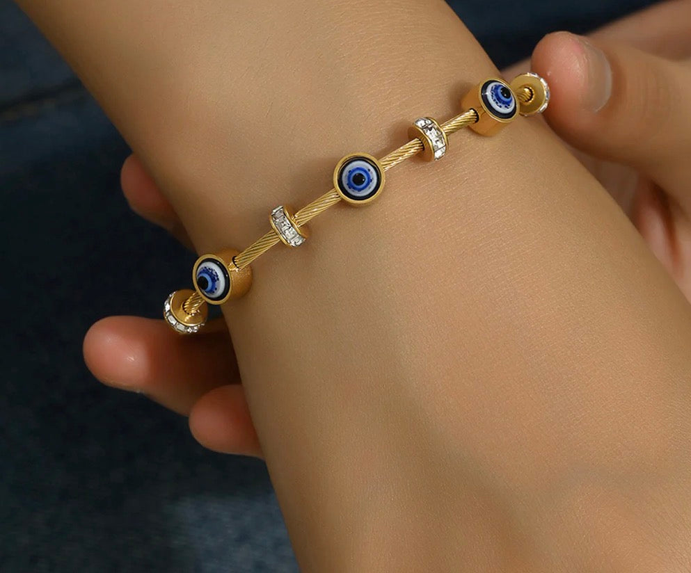 Anti Tarnish Evil Eye Bracelet