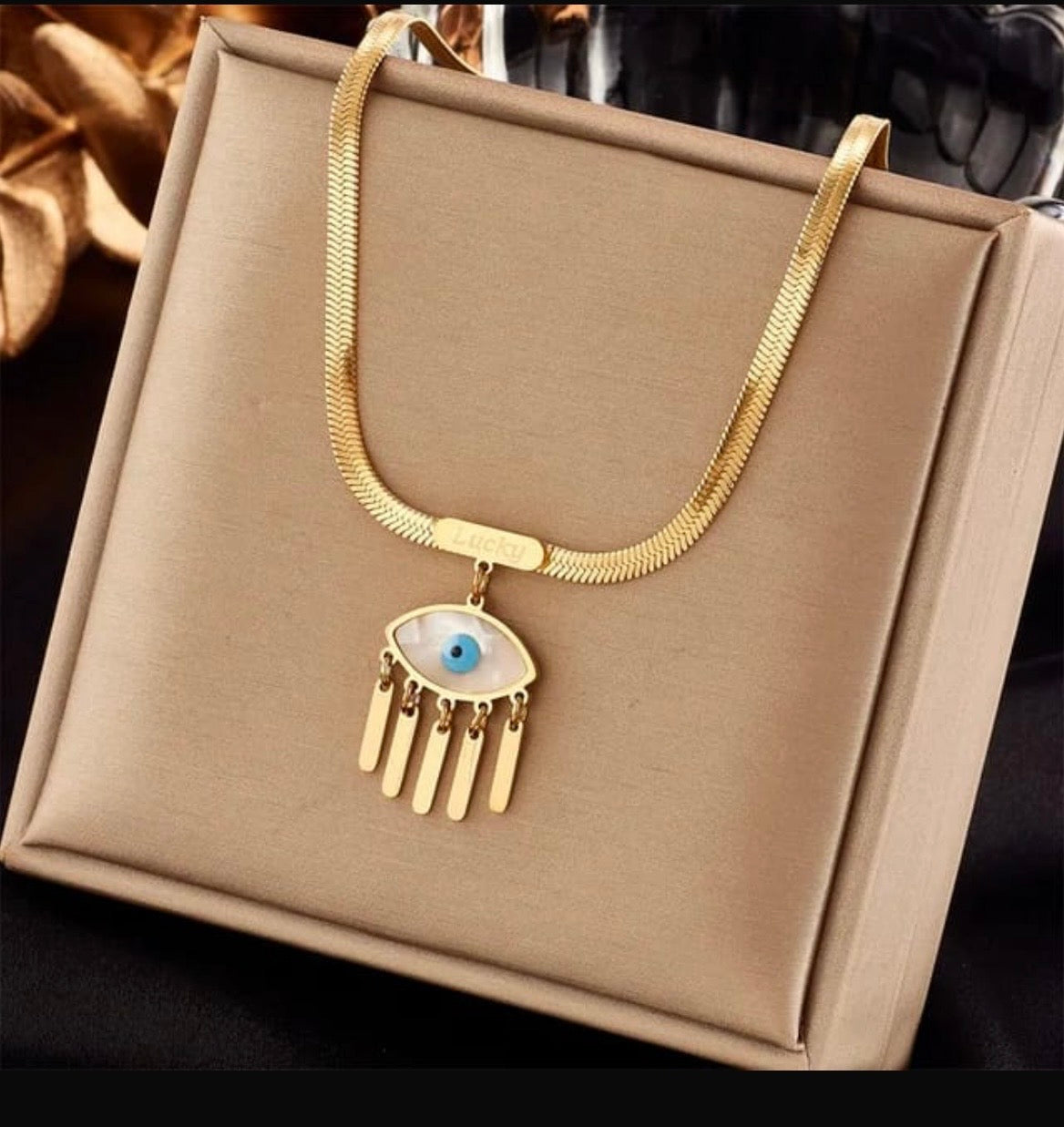 Anti Tarnish Evil Eye Necklace
