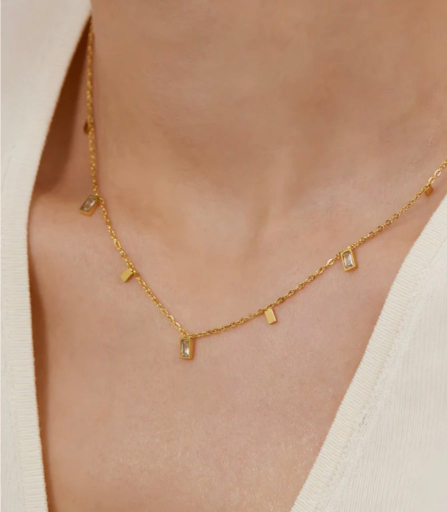 Anti Tarnish Geometric Necklace