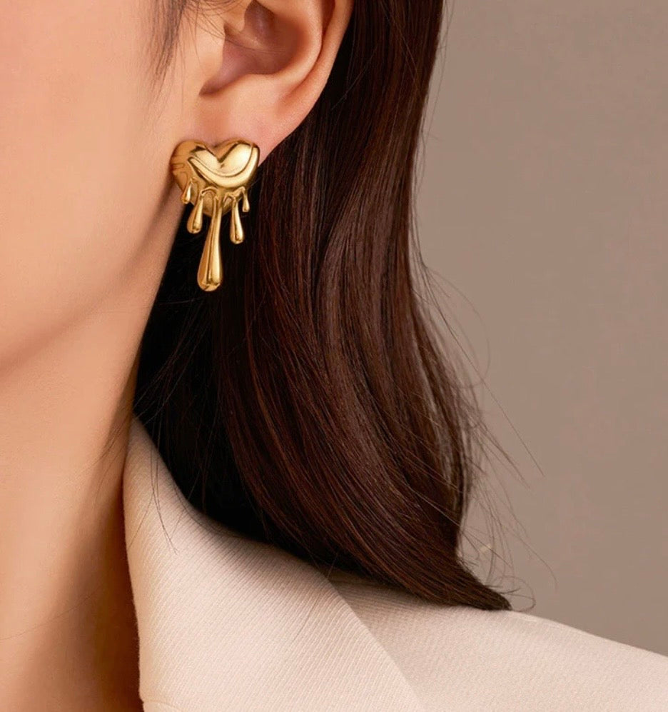 Anti Tarnish Stainless Steel Quirky Drop Earrings