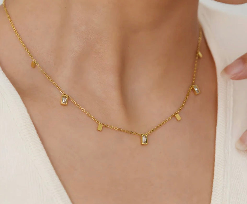 Anti Tarnish Geometric Necklace