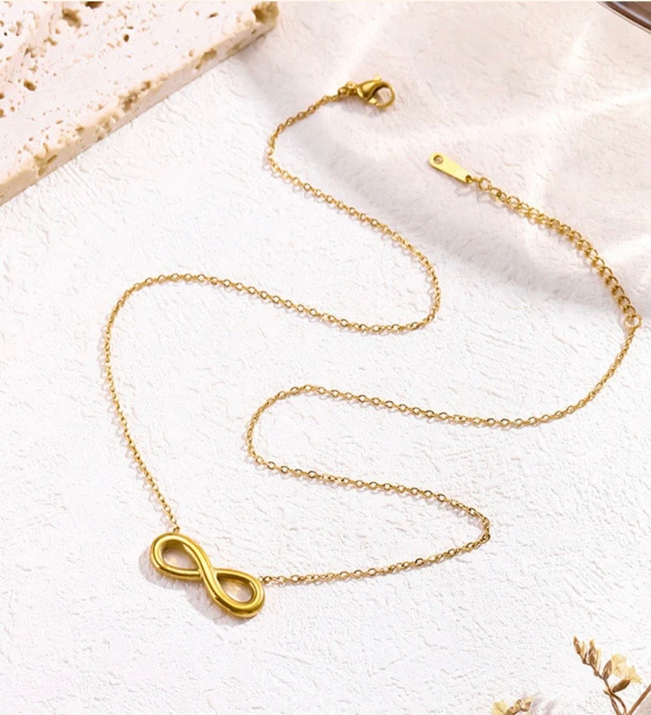 Gold Anti Tarnish Stainless Steel Infinity Themed contemporary Pendant