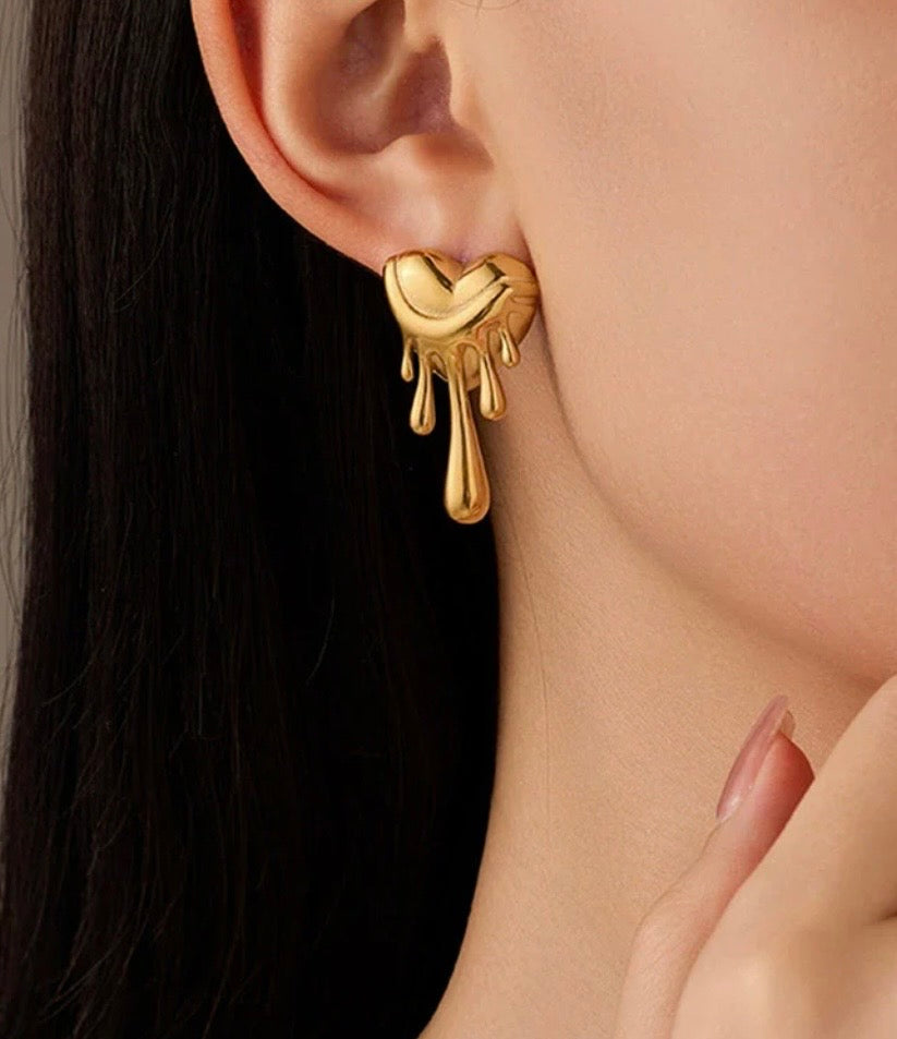 Anti Tarnish Stainless Steel Quirky Drop Earrings