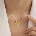 Anti Tarnish Dangling Stripes Pendant