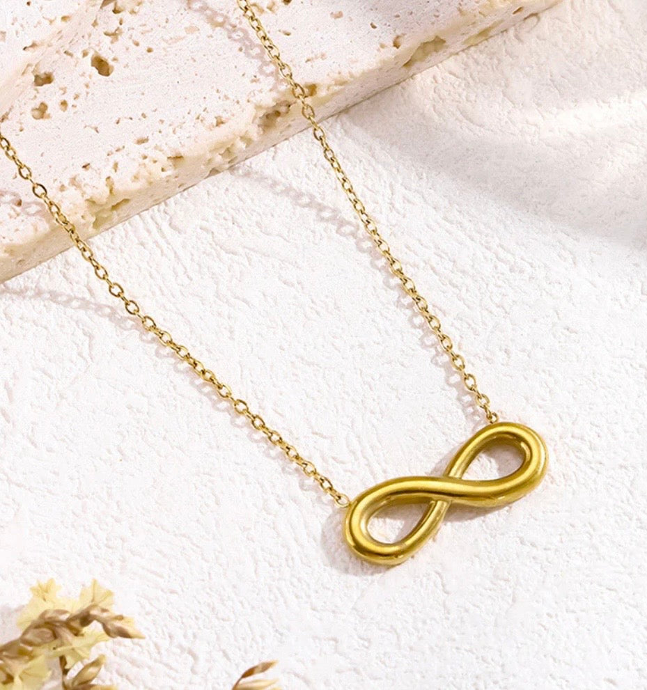 Gold Anti Tarnish Stainless Steel Infinity Themed contemporary Pendant