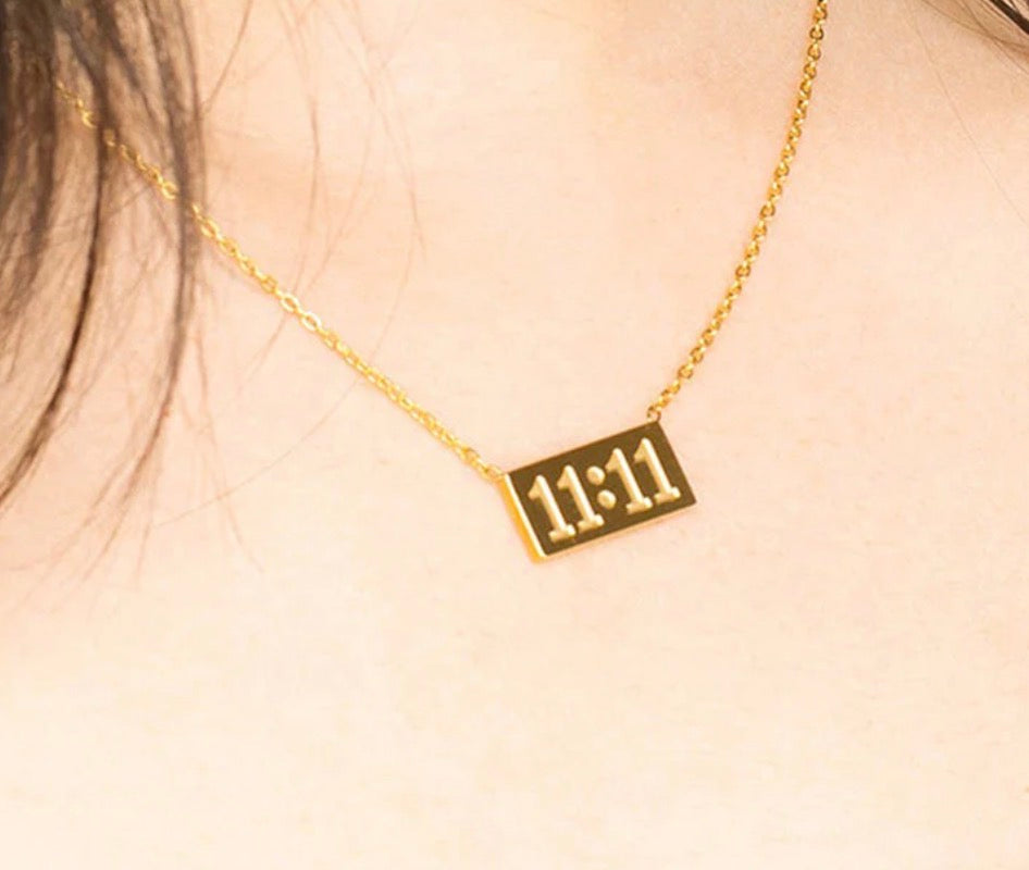 Anti Tarnish 11:11 Angel Make a Wish Necklace