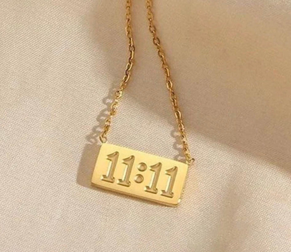 Anti Tarnish 11:11 Angel Make a Wish Necklace