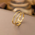 Anti Tarnish Contemporary Adjustable Finger Ring